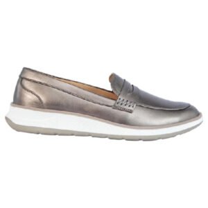 MOCASÍN METÁLICO DE PIEL